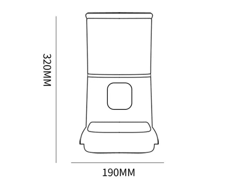 Pet automatic feeder 6L large capacity smart voice recorder app control timer feeding cat dog food dispenser white colour