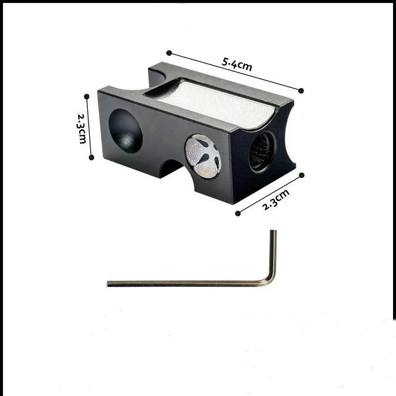 Black all-metal billiard rod head repair device for cue tip maintenance