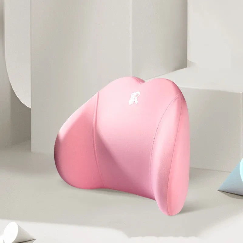 Heart-shaped car pillow set with headrest and lumbar support pillows in multiple colour options