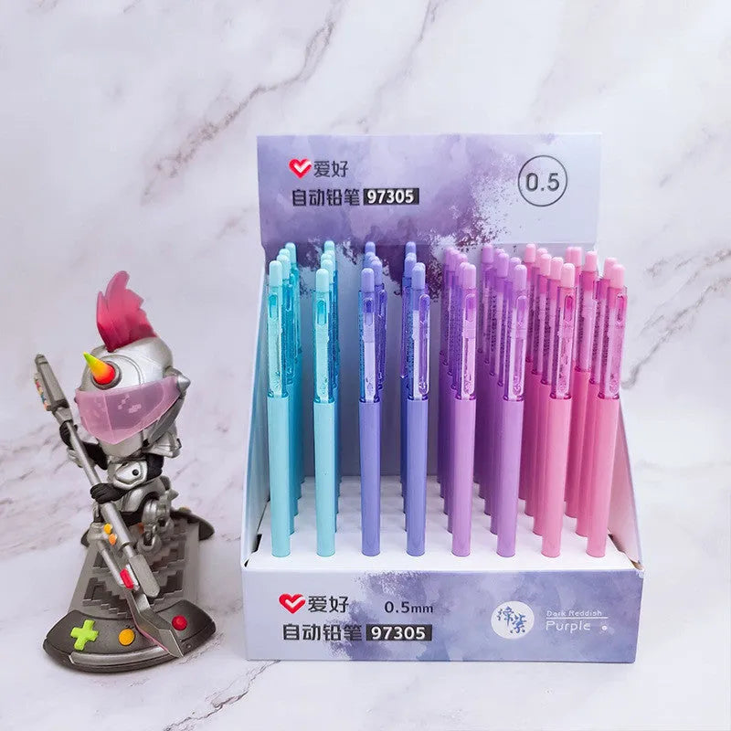 Macron Morandi coloured thin rod mechanical pencil set of 8 pencils in 4 colours with 0.5mm or 0.7mm lead