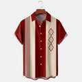 Men's slim fit short sleeve shirt with 3D floral pattern in lightweight polyester fabric
