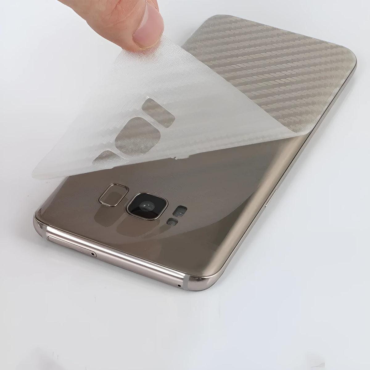 Anti scratch carbon fibre rear film for Samsung Galaxy phone, PVC matte anti fingerprint protector