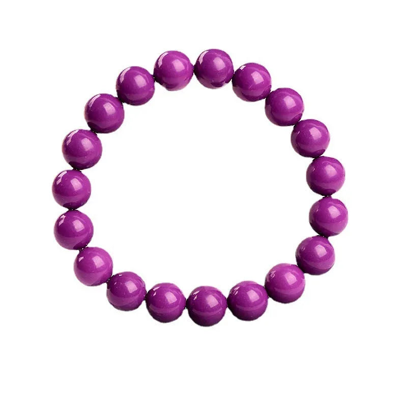 Jiuya purple mica crystal bracelet showing polished finish and single circle design