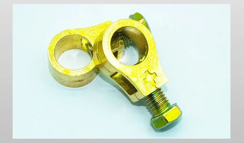 Copper battery terminal clamp for car battery connections