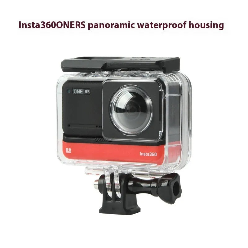 Transparent Insta360 One RS Panoramic waterproof housing case for underwater photography