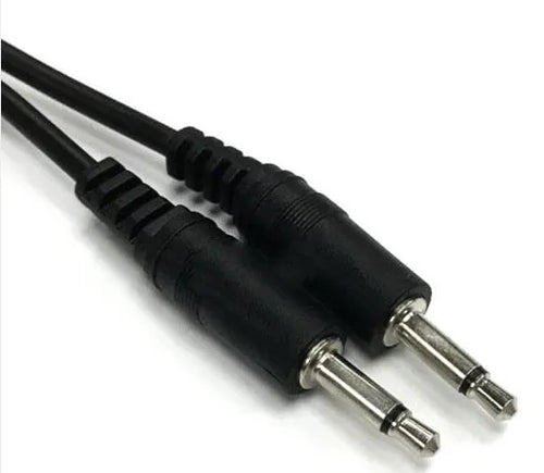 1 metre long 3.5 mm audio extension cable with male plug and female socket connectors