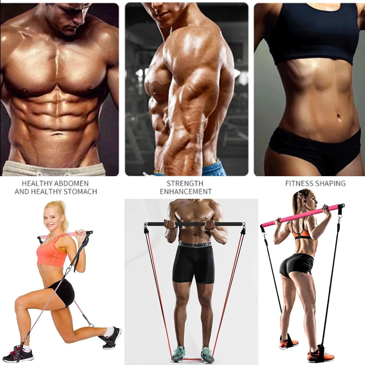 180-pound resistance band pull rope set in pink or black TPE material for fitness training
