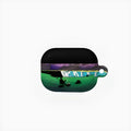 Green hard plastic earphone case for Apple AirPods 4, AirPods Pro 2nd generation and earlier models, closed view