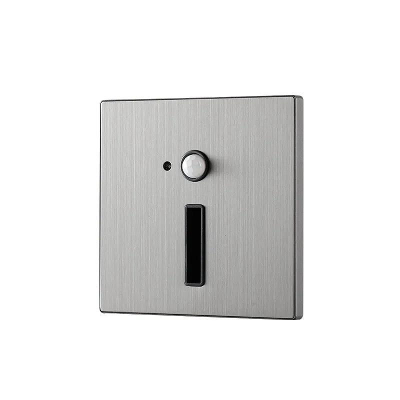 New intelligent human body infrared sensing metal wall lamp geometric stereo shape PVC shade 1.5W 3000K brushed gold