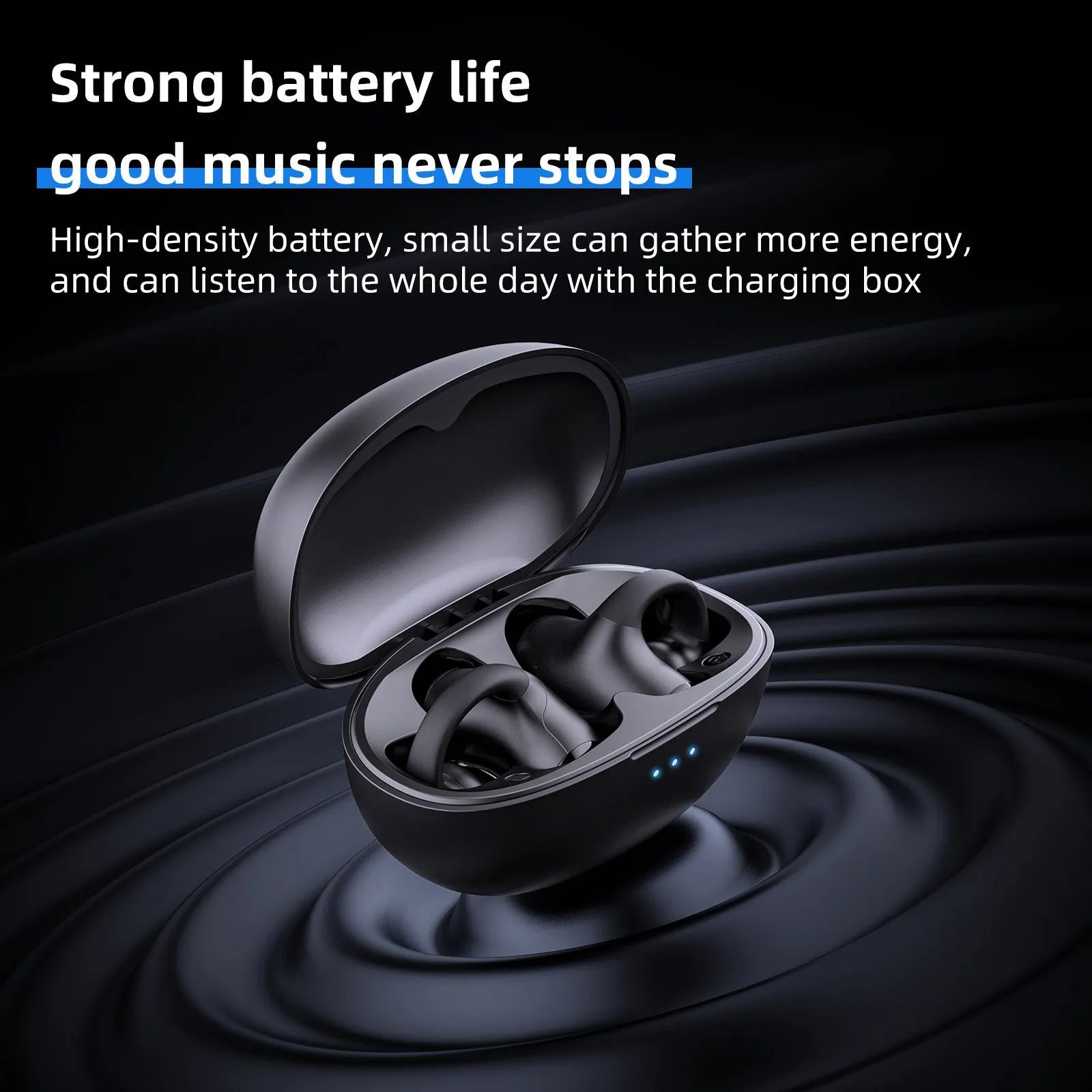 T306 black and white Bluetooth wireless clip-on sports gaming headset with ear hook design