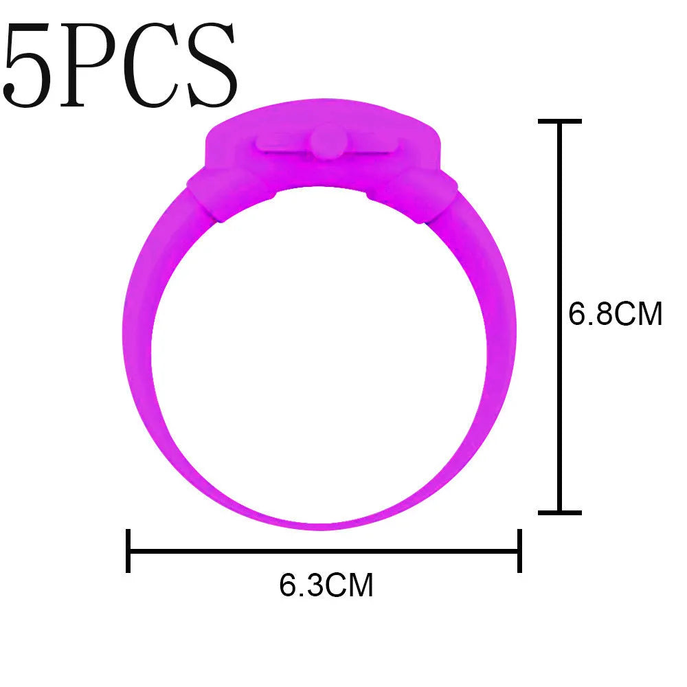 Portable hand sanitizer dispenser bracelet in silicone TPU with two refill caps, shown on a wrist