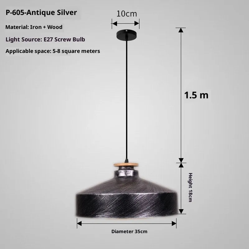 Nordic retro macaron pendant light with 35cm shade, shown in one of ten colours for bedroom or study ceiling use.