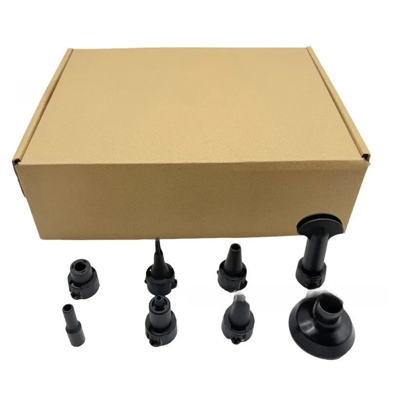 Cordless lithium battery air exhauster dust blower with bare metal head for snow removal.