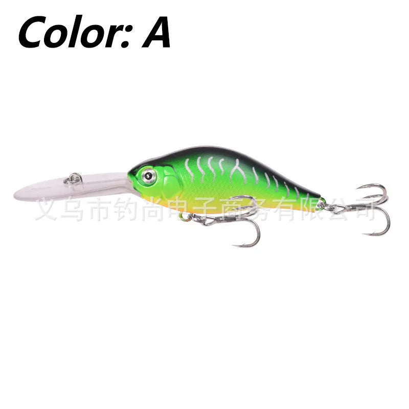 Little Fat Man deep diving long tongue board mino fishing lure, 10.5cm length