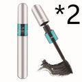Two-in-one double mascara in silver packaging, volumising and lengthening formula, waterproof and smudge-resistant