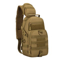Men's nylon chest messenger bag in green camouflage with shoulder strap, 19x46x12cm