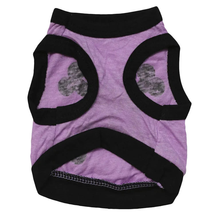 Halloween dog vest with skull bones pattern in colour blocking design