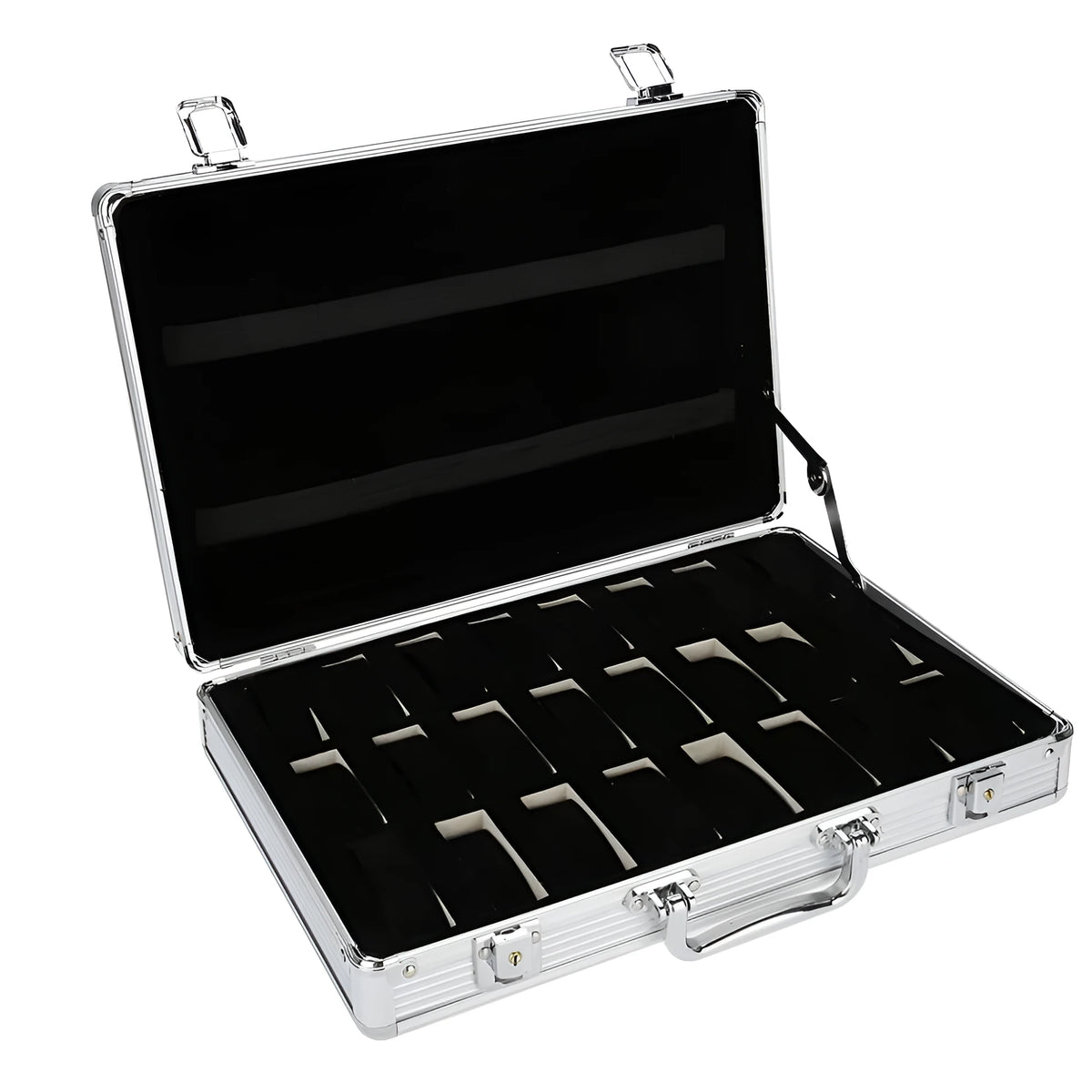 Aluminium alloy 24-slot watch display box for storage and packaging, photo colour finish