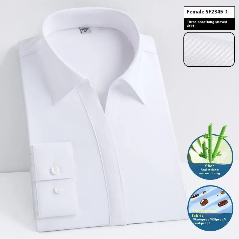 Men's bamboo fibre business shirt with square collar in slim fit design