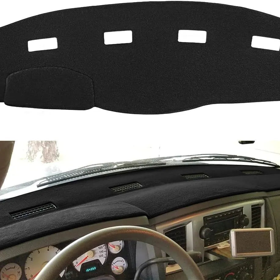 Black non-woven fabric dashboard cover for car light repellent use, available in deerskin leather polyester options