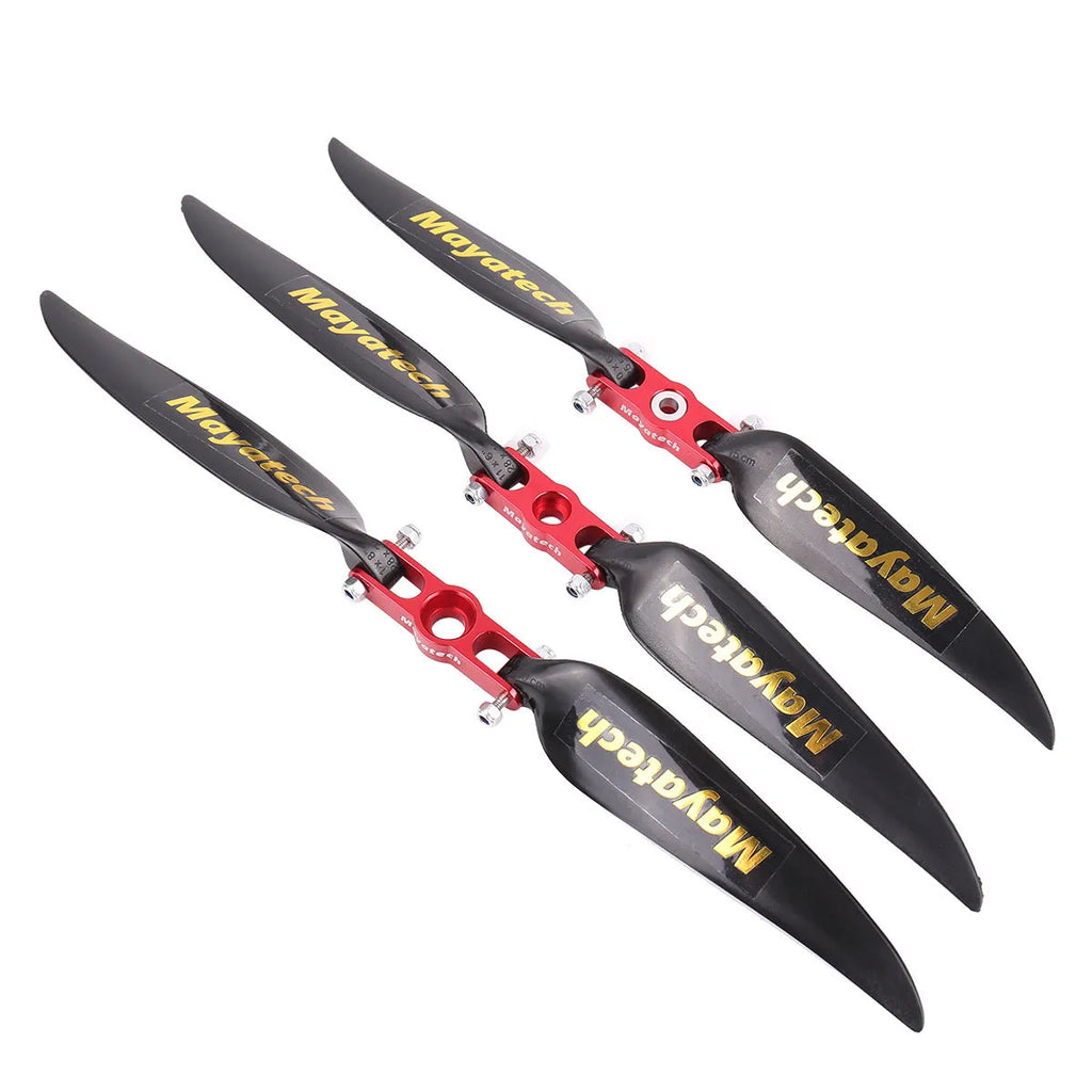 Black PE plastic folding paddle fitting measuring 12x6.5cm for model suspension systems