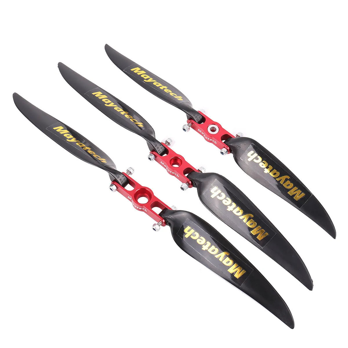Black PE plastic folding paddle fitting measuring 12x6.5cm for model suspension systems