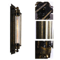 Refined retro industrial style iron Devil Island flute wall lamp in black finish for indoor use