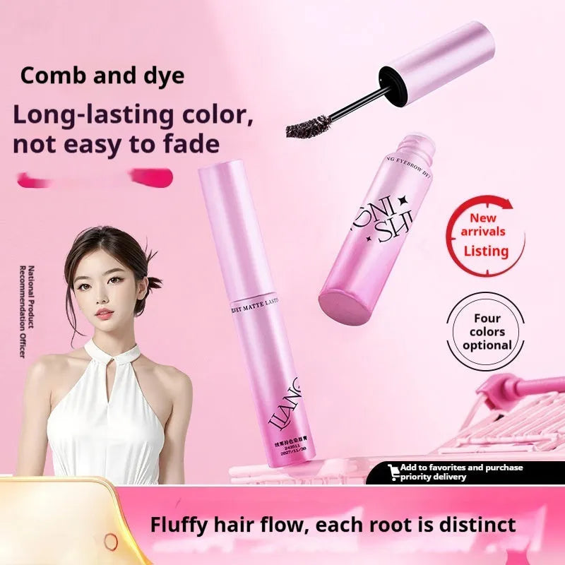 Pot of Velvet Fog eyebrow cream in one of four shades: grey, brown, or black-brown, showing 4.5g net content.