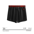 Men's solid colour polyester boxer briefs on a white background, showing the mid-waist design.