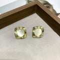 Fashionable pearl cat eye stone dangle drop earrings gold tone finish 5 cm length Style1