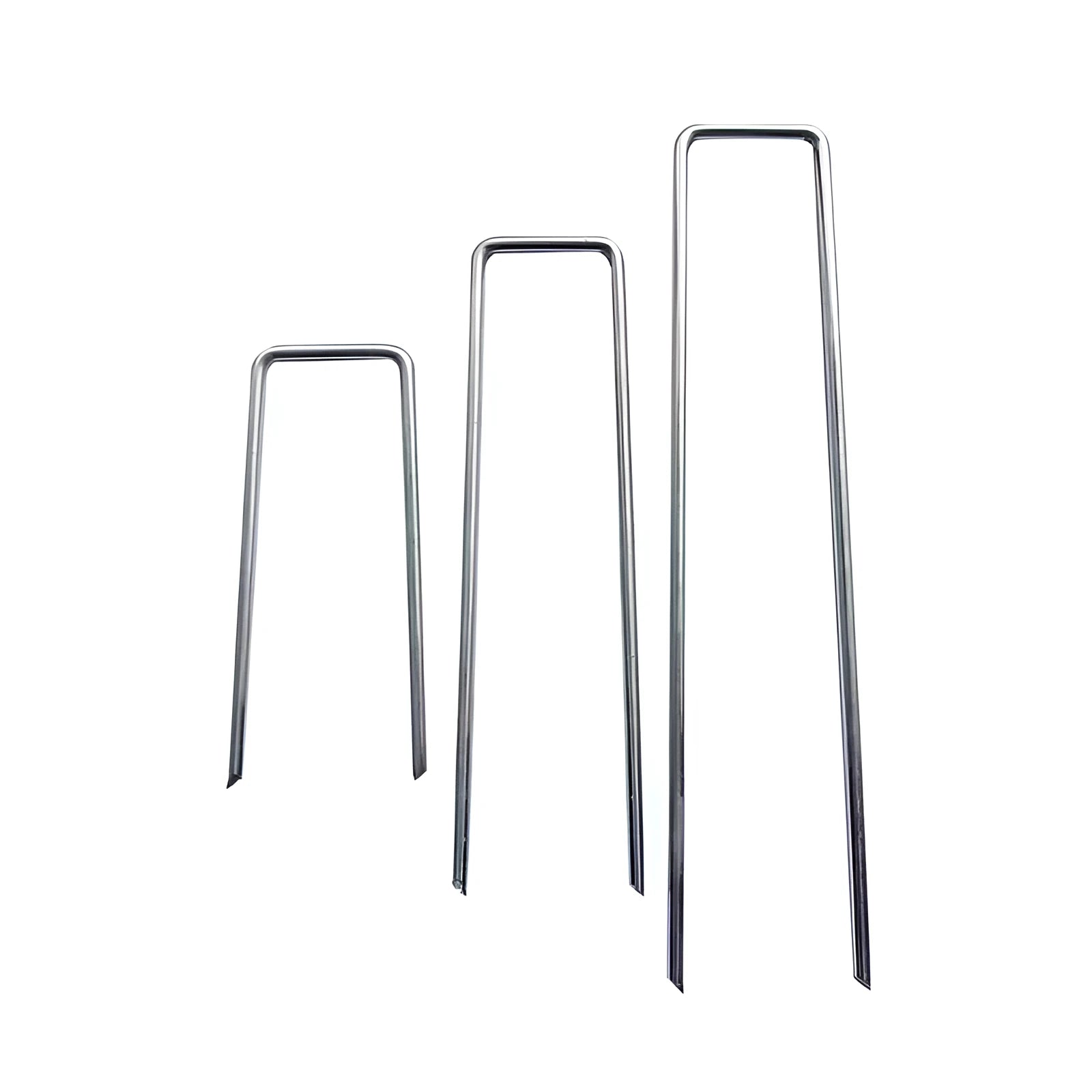Galvanised steel ground nail 4x15cm for fixing lawn and grass cloth in landscaping