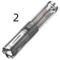Portable rechargeable LED camping lantern with Type-C charging, telescopic zoom and tungsten wire style