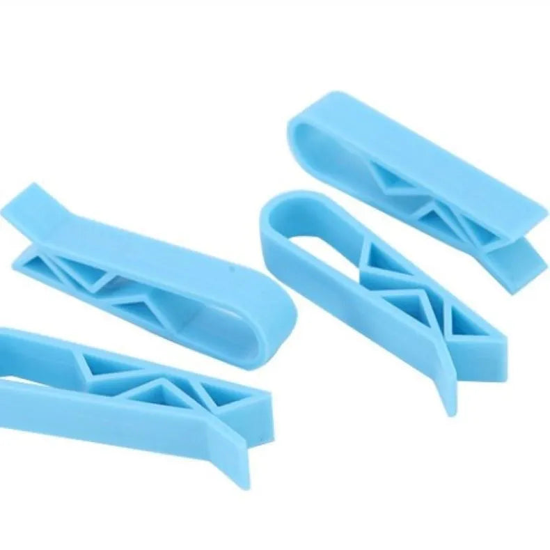 A white PP plastic non-slip fixed clip for holding bin bags to the side of a rubbish bin.