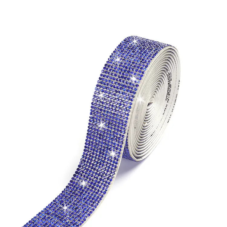 Self-adhesive water drill strip for clothing and shoe decoration