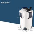 HW-304B external canister filter with UV lamp for aquarium water purification, 525 GPH, 200 gallon