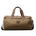 Large black messenger bag with 36-55L capacity for travel, made of Oxford cloth.