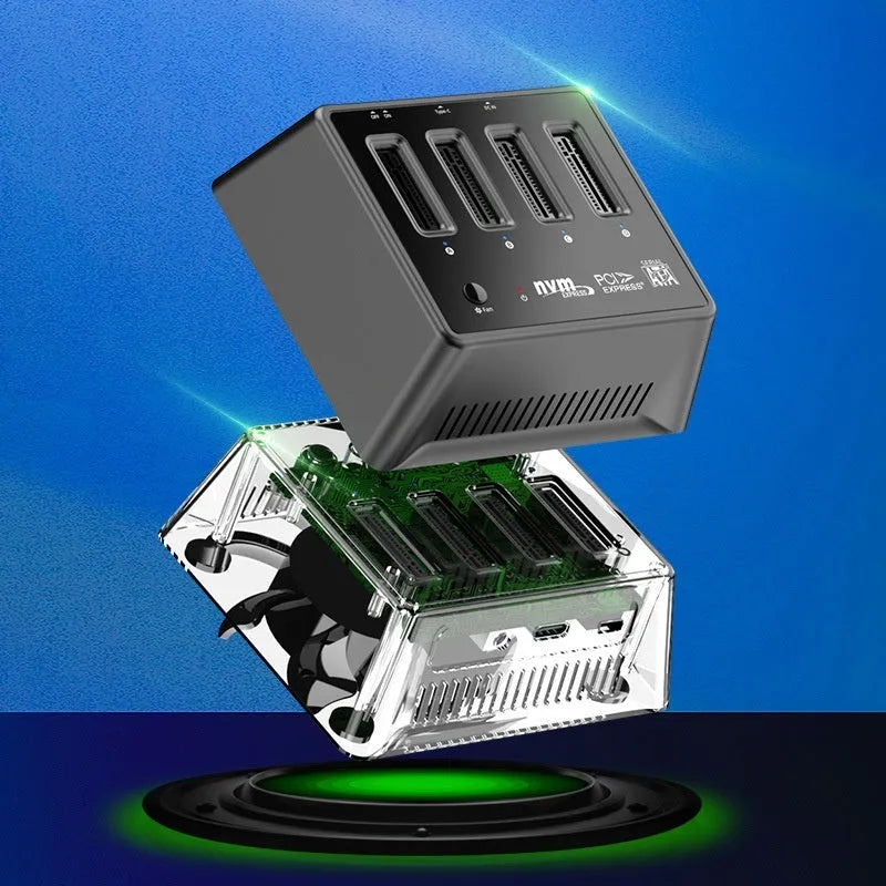 Aluminium M2 SSD mounting base measuring 90 by 78 by 34 millimetres