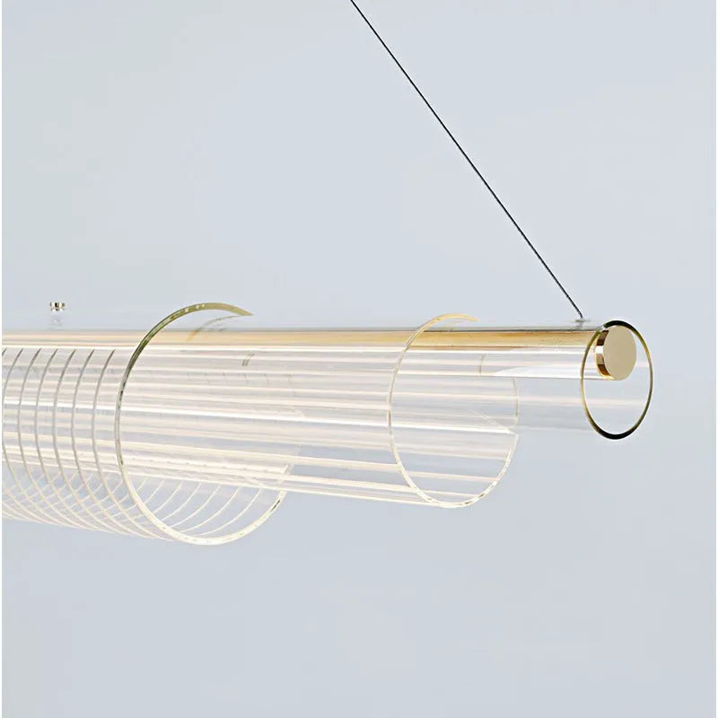 Modern glass pendant lamp with iron body for restaurant and bar lighting