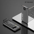 PD66W fast charge power bank 20000 mAh with cable plastic shell cool black 3C version