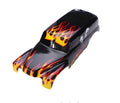 RC car spare body shell for Traxxas Grave Digger 1/10 RTR, PVC unpunched yellow green canopy
