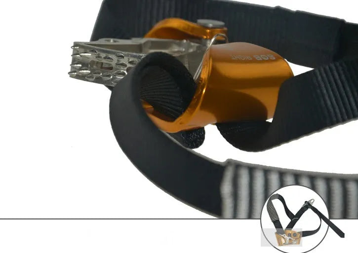 Left foot type ascender made from hot forged aluminium-magnesium alloy, length 8.5cm, width 4.7cm, for ropes 8-12mm diameter