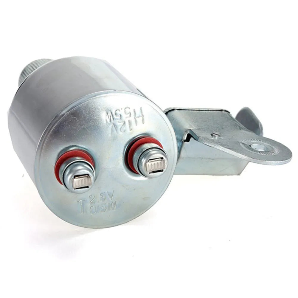 Silver bicycle generator light modification kit for friction-powered front and rear lighting