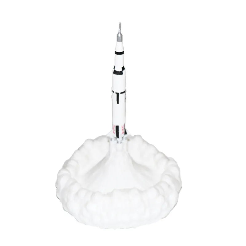 3D print rocket space shuttle lamp night light, 11 inch, PLA material, USB rechargeable, on display in a bedroom