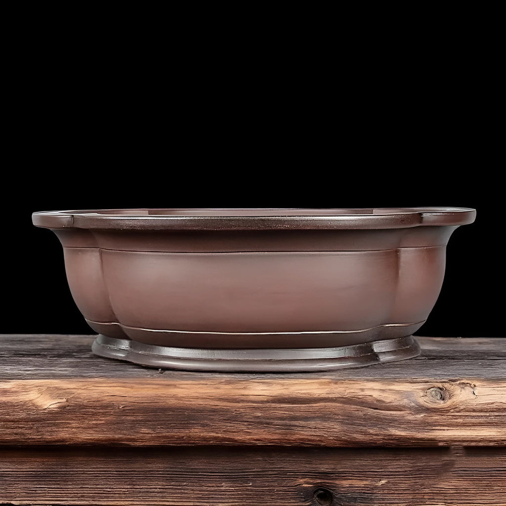Handmade Chinese style crabapple shaped purple clay flowerpot 74cm