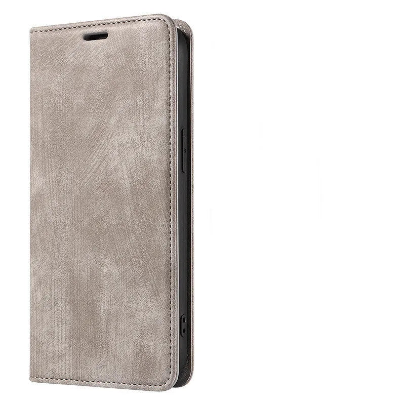Magnetic flip leather phone case for iPhone in multiple colours including lake green and pink