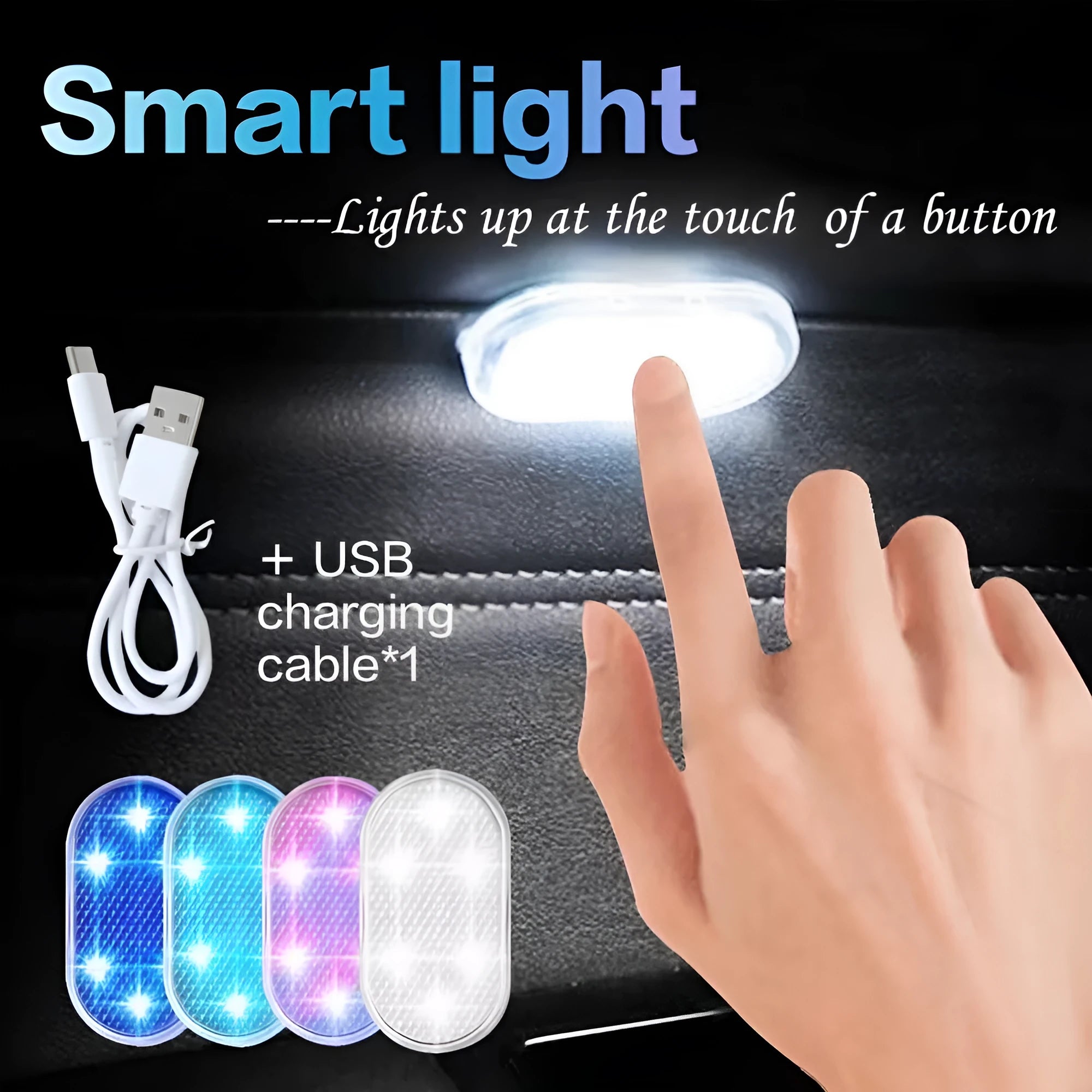 LED car interior touch induction retrofit reading night lamp with aluminium base plate