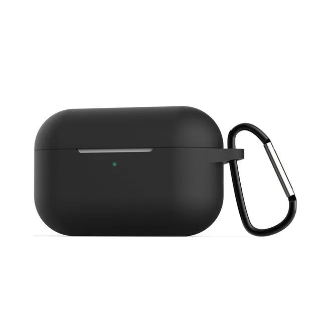 Soft silicone protective cover for AirPods Pro wireless headphones shown in multiple colour options.