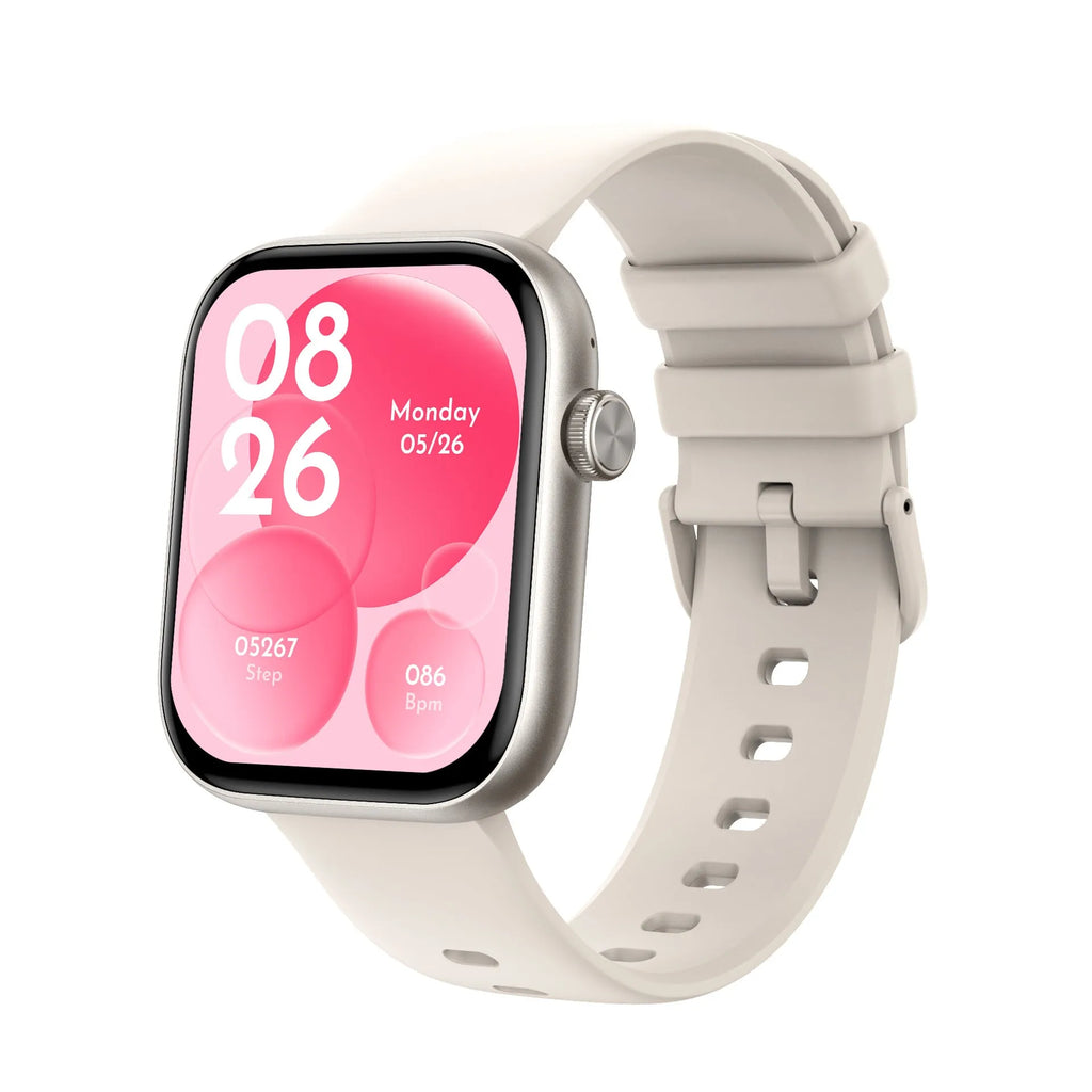 P89 smart watch with full screen touch display and Bluetooth calling in black glue colour