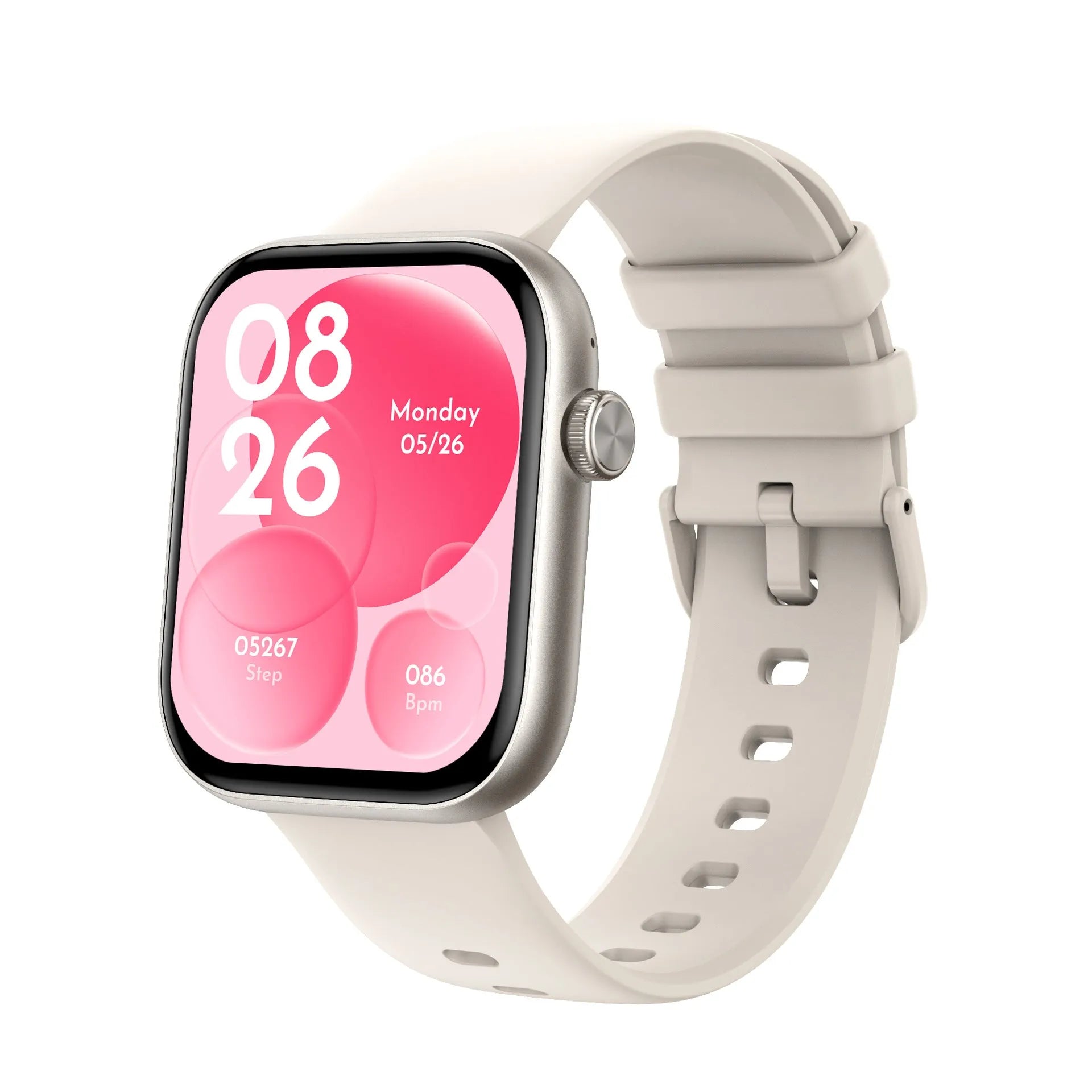 P89 smart watch with full screen touch display and Bluetooth calling in black glue colour