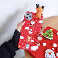 Christmas silicone iPhone case back cover in festive colours for multiple iPhone models